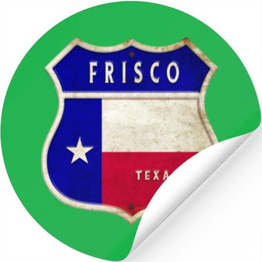 Frisco Texas crest flag design Stickers