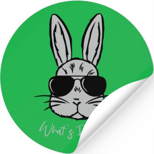 What's Poppin' - Cool Easter Rabbit Stickers