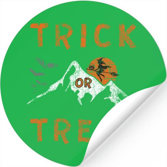 Trick Or Treat Halloween Witch Stickers