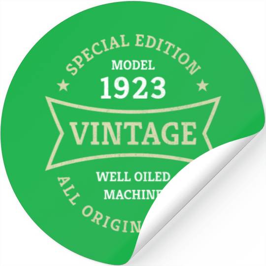 Born 1923 Vintage 100 Year Old 100th Birthday Gift Stickers