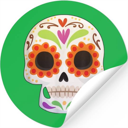 Day of the Dead Dia De Los Muertos Skull Gift Stickers