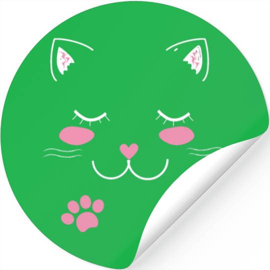 Adorable cat face Stickers
