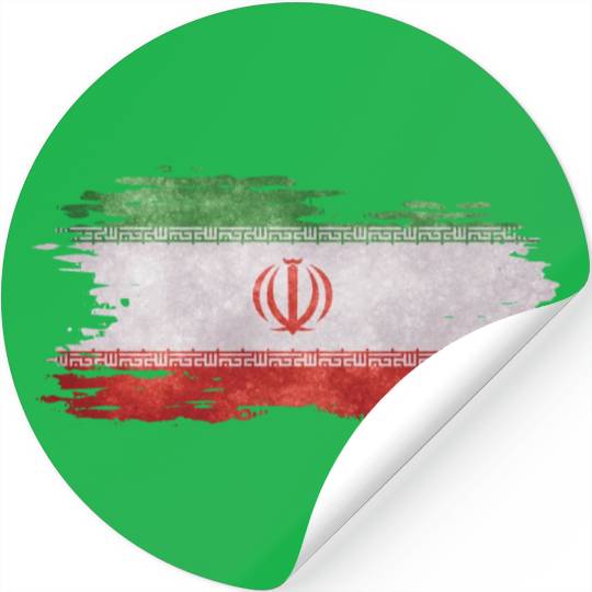 Iran - national flag, brush effect Stickers
