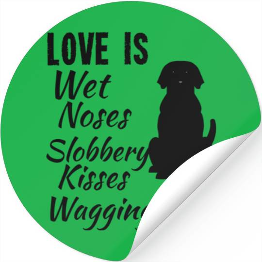 Black Labrador Retriever I Love My Dog Black Lab Stickers