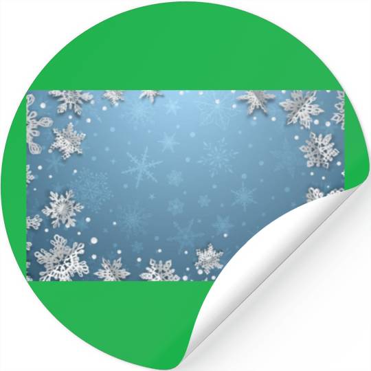 Winter Snowflakes Blue Pattern Stickers