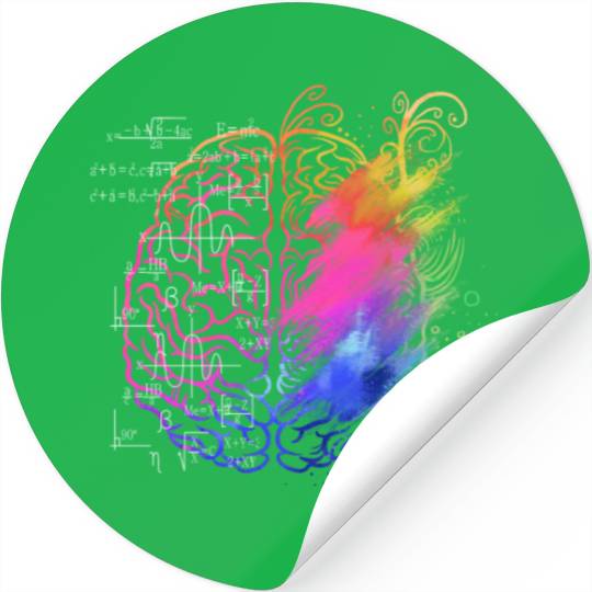 Art Teacher Brain, Math Teacher Stickers