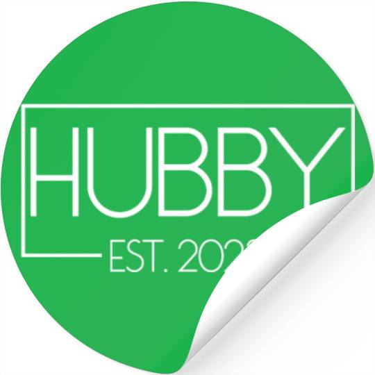 Hubby Est. 2023 Matching Couple Newlywed Marriedma Stickers