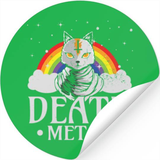 Death Metal Rock Satan Cat For Concerts Festivals Stickers