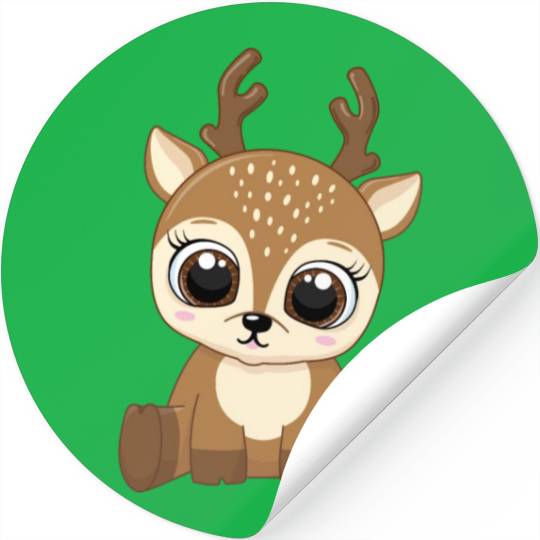 deer baby reindeer christmas child girl boy Stickers