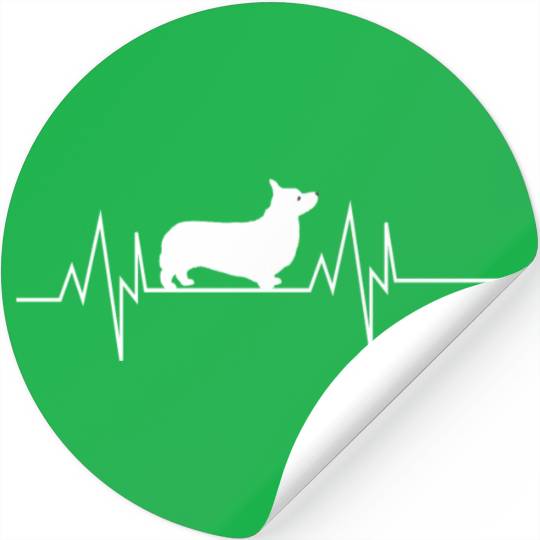 Corgi Heartbeat Stickers