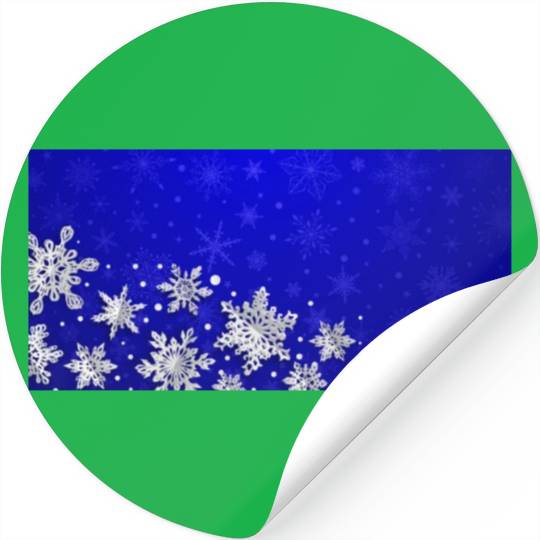 Modern Blue Snowflakes Pattern Stickers