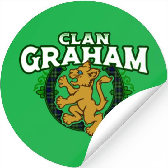 Clan Graham Cute Baby Lion Rampant Kitten Stickers