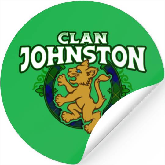 Clan Johnston Cute Baby Lion Rampant Kitten Stickers