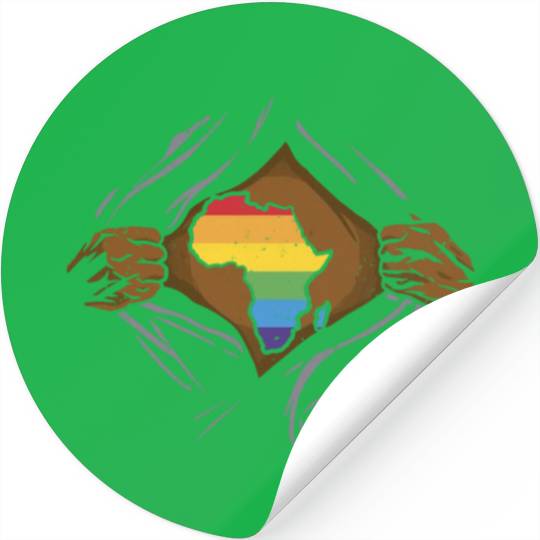 Juneteenth LGBT Pride Flag Rainbow Black Melanin Stickers