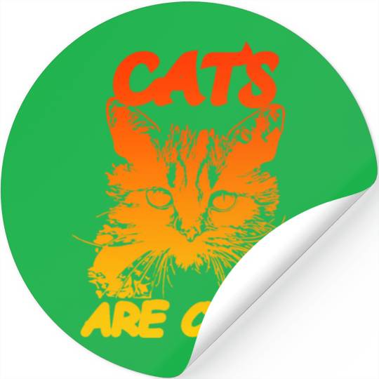 CATS ARE COOL 4 Stickers