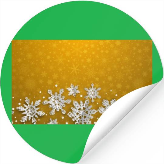 Yellow Snowflakes Pattern Stickers