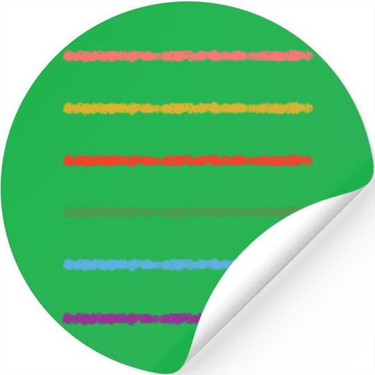 Crayon Lines Simple Artwork Stickers