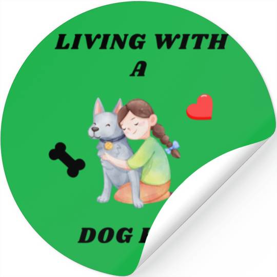 Living With A Dog Hair Stickers