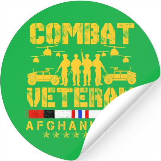 Combat Veteran Afghanistan Proud Us Stickers
