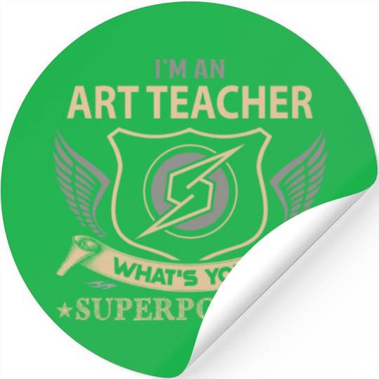 Art Teacher Stickers - Superpower Job Gift Item Stickers
