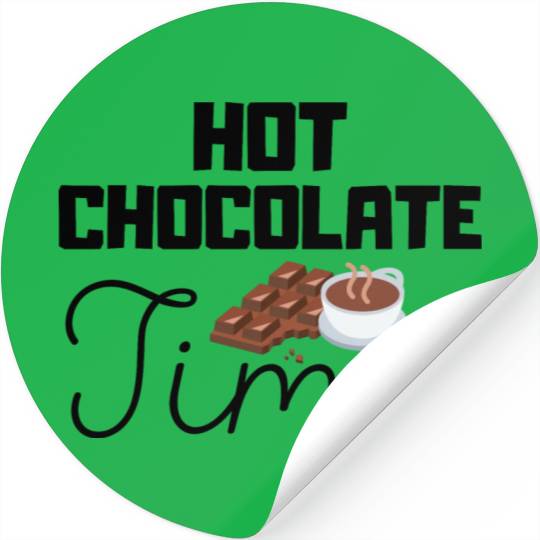 Cute winter quotes - hot chocolate time Stickers