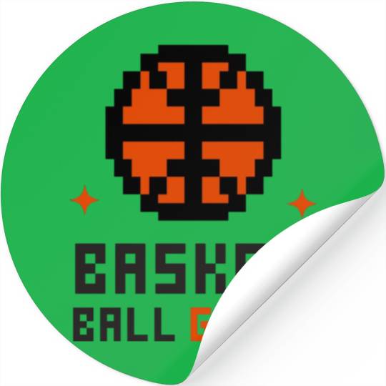 Basketball Game Funny Logo Stickers