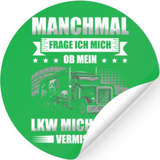 Trucker Men Truck Long Distance Driver Truck Stickers