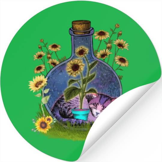 Cat Nap In A Jar Stickers