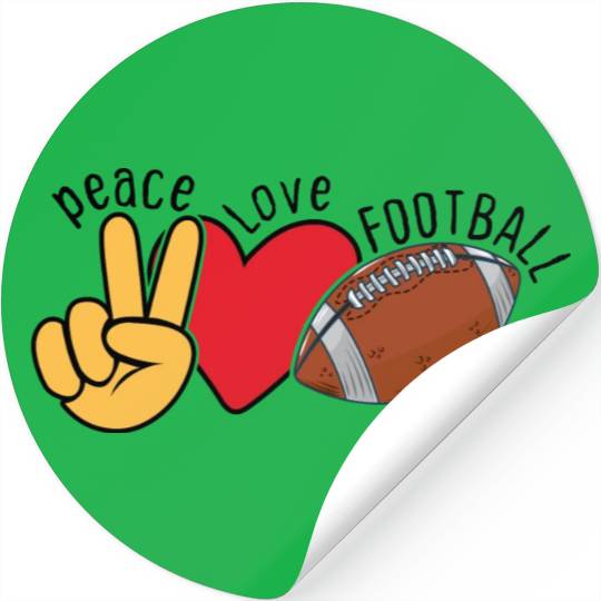 Peace Love Football For Lovers American Football Stickers