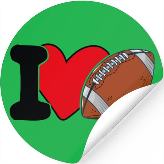 I Love Football For Lovers American Football Stickers
