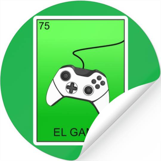El Gamer Video Gaming Card Mexican Lottery Card Stickers