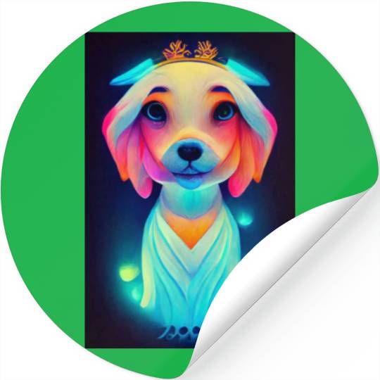 Angel Dog 013 Stickers