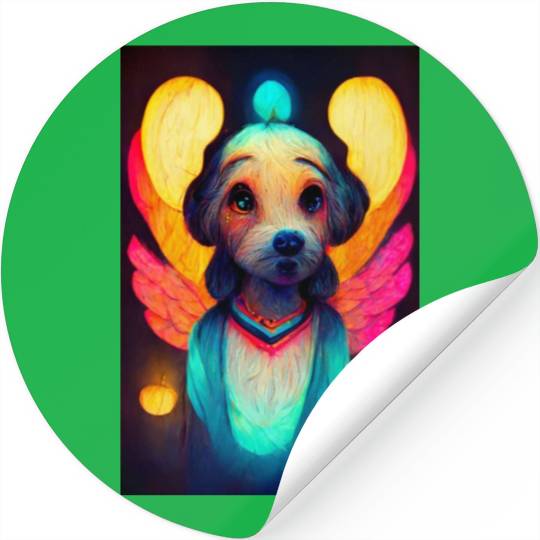 Angel Dog 020 Stickers