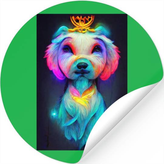 Angel Dog 025 Stickers