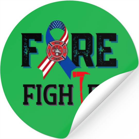 Firefighter American Flag Axe Stickers