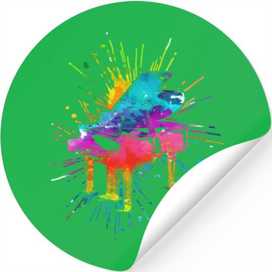 Piano, Pianist Stickers