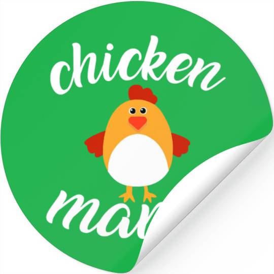 Funny Mothers Day Chicken Mom Farmer Stickers