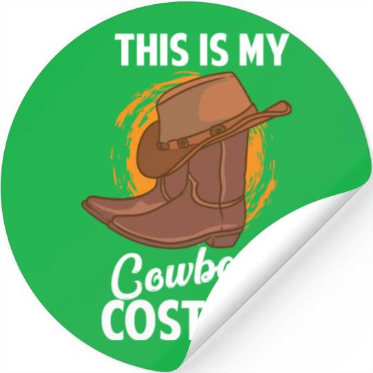 This Is My Cowboy Costume Country Western Stickers