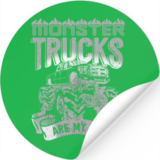 Monster Trucks Are My Jam Vintage Retro Stickers