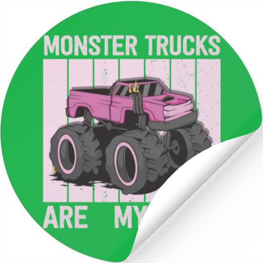 Monster Trucks Are My Jam Vintage Retro Stickers