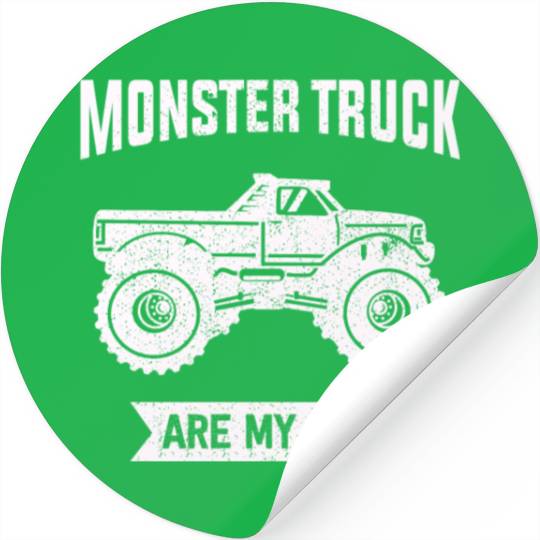 Monster Trucks Are My Jam Vintage Retro Stickers