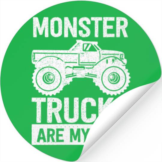 Monster Trucks Are My Jam Vintage Retro Stickers