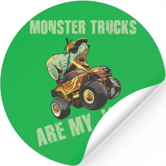 Monster Trucks Are My Jam Vintage Retro Stickers
