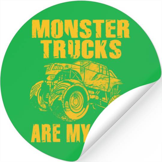 Monster Trucks Are My Jam Vintage Retro Stickers