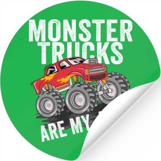Monster Trucks Are My Jam Vintage Retro Stickers