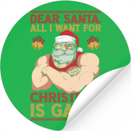 Dear Santa Christmas Gym Training Holiday Workout Stickers