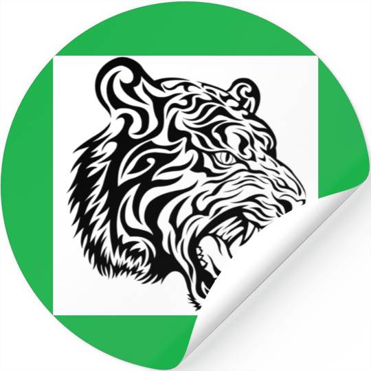 08 tribal tiger Stickers