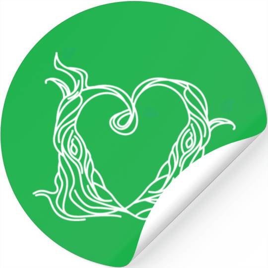 Tree Love Best Friends Heart White Stickers