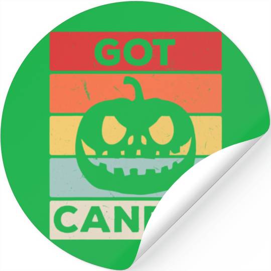 Got Candy Trick Or Treat Pumpkin Jack Stickers