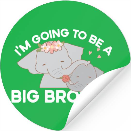 Im Going To Be A Big Brother Elephant Gender Revea Stickers